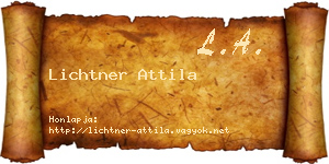 Lichtner Attila névjegykártya